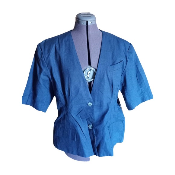 NWT Gitano vintage blue blazer, 1)2 length sleeve, rare. Size 14 - Picture 1 of 6